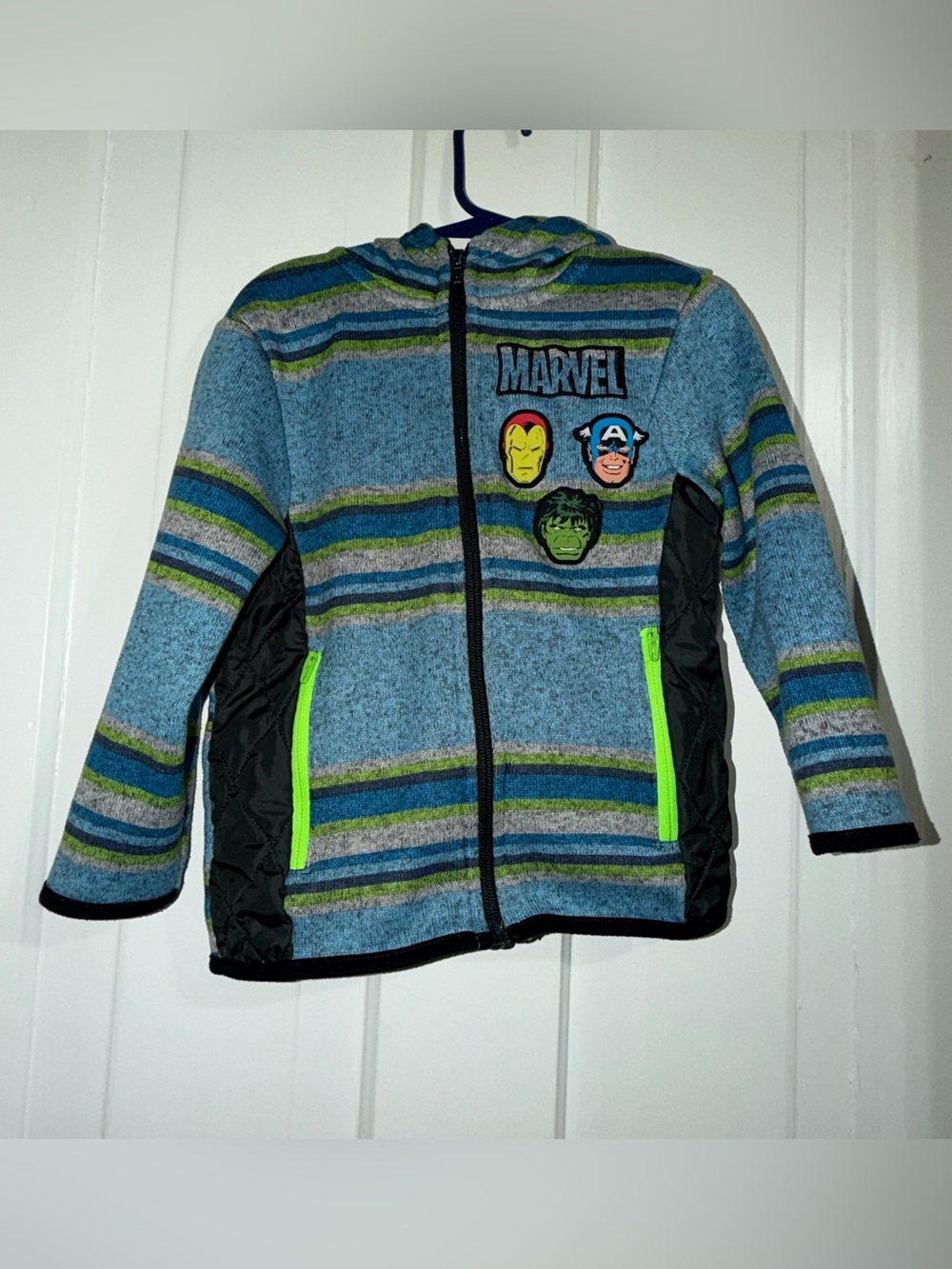Marvel boys girls toddler 4T‎ Grey Hooded Jacket with Red Logo Tag hoodie